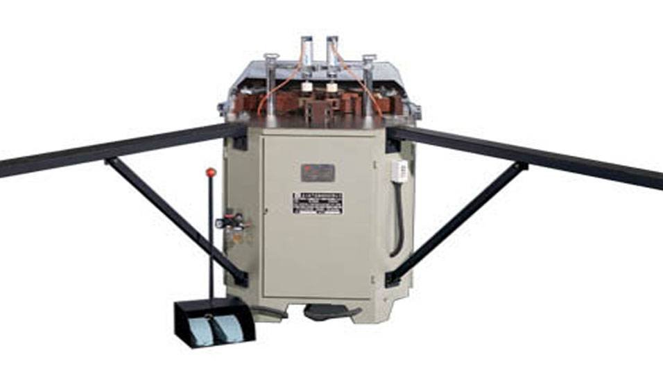kingtool aluminium machinery T-333D Thermal-break Al Profile Corner Crimping Machine in Heavy Duty Aluminum Crimping Machine image4